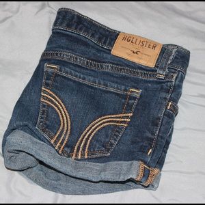Hollister dark wash shorts